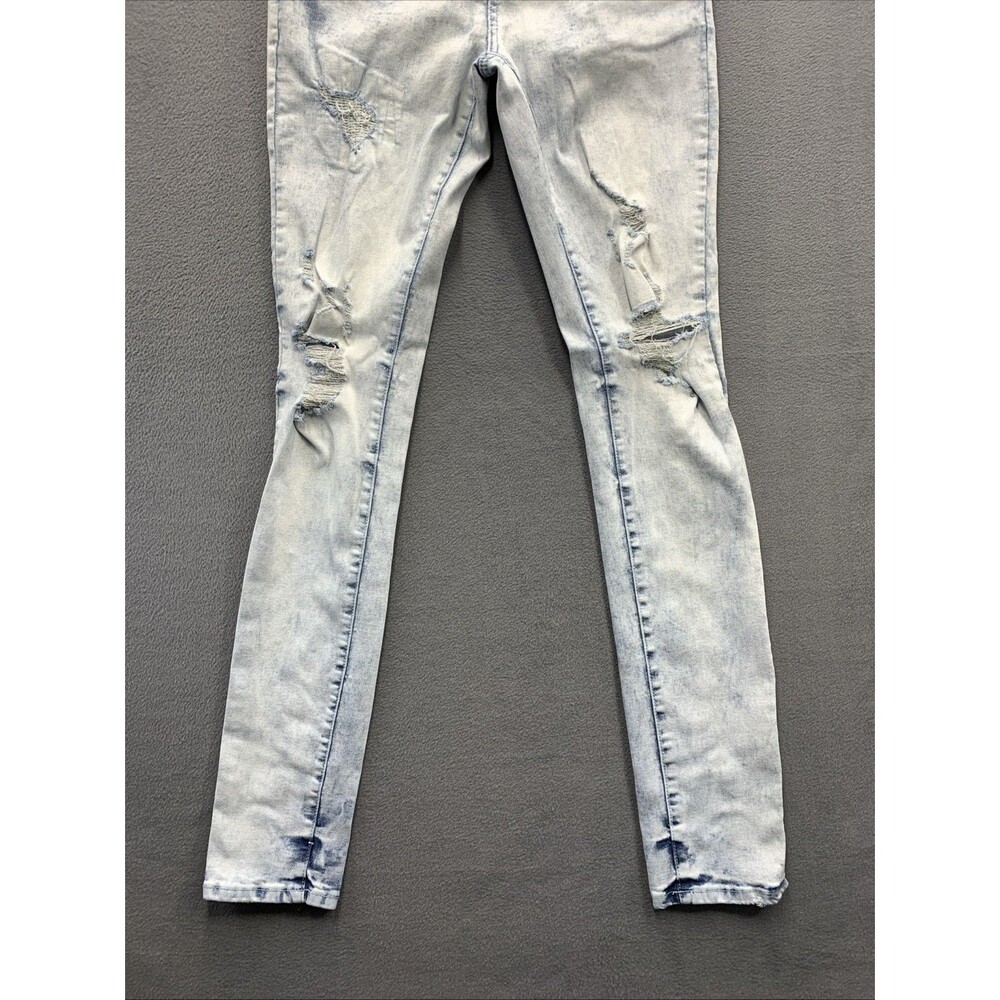 Rue 21 Premium Denim Jeans Men Size 30X32 Stacked Blue Skinny Supreme Flex - Picture 12 of 16